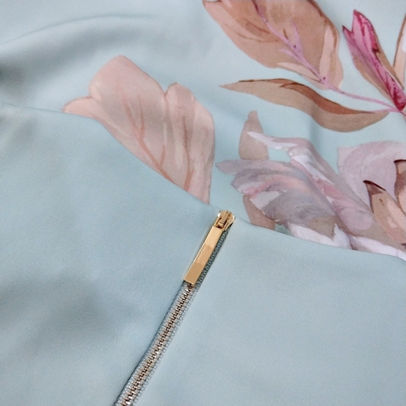 🍒NWT🍒 TED BAKER BODYCON BUTTERSCOTCH DRESS - Picture 3 of 10